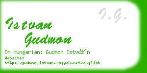 istvan gudmon business card